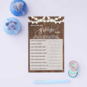 Was hat Groom gesagt, Western Brautparty Game Card Flyer (Einzeln)