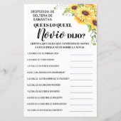 Was hat Groom zweisprachig zu Brautparty gesagt? (Rückseite)