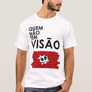 Was hat Vision, haut das Angesicht gegen die Mauer T-Shirt