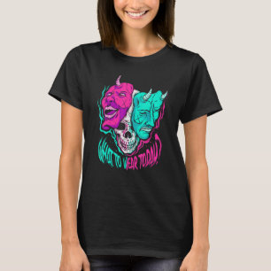 Was heute tragen Totenkopf-Stimmungsschwankung Mas T-Shirt