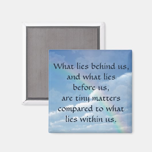 Was hinter uns liegt magnet (Vorderseite/Rückseite)