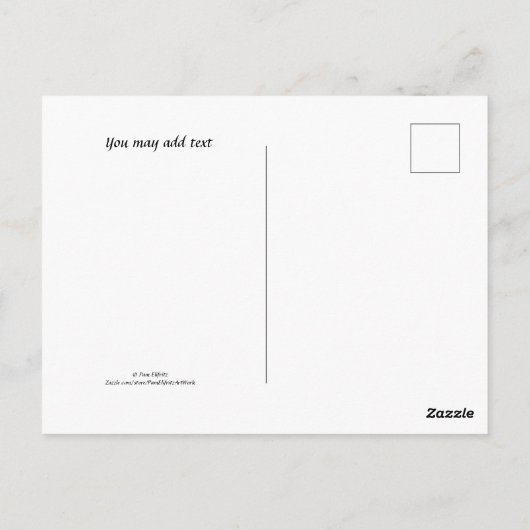 Was hinter uns liegt ...Sprichwort farbige zeichne Postkarte (Rückseite)