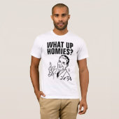 WAS HOMIES MEN'S RETRO FUNNY T - SHIRT (Vorne ganz)