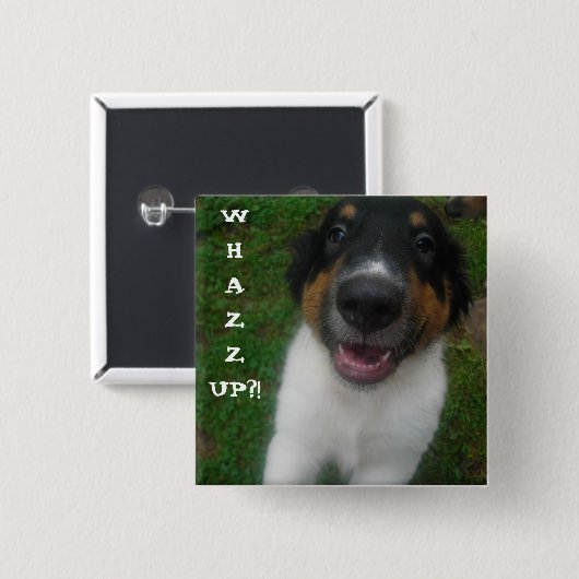 WAS? Hund. Button (Vorne & Hinten)