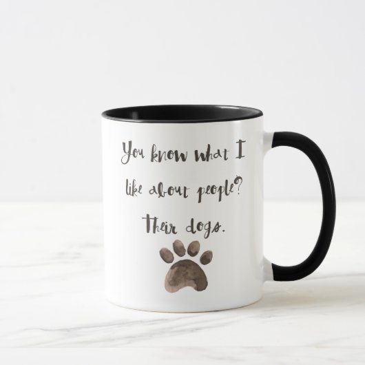 Was ich an Menschen mag: Ihre Hunde Kaffee-Tasse Tasse (Rechts)
