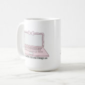 Was ich auf süßem Laptop-Design ansehe Obszöne Din Kaffeetasse (Vorderseite Links)