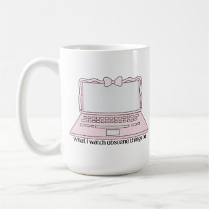 Was ich auf süßem Laptop-Design ansehe Obszöne Din Kaffeetasse