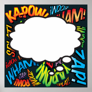 Was ich denke Comic-Book-Pop-Art Poster