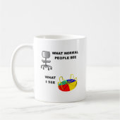 Was ich Funny Mug sehe Kaffeetasse (Links)