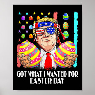 Was ich für Ostertag Gewollt lustige Trump Men W Poster