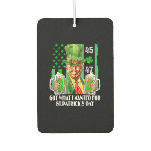 Was ich für St. Patrick's Day Funny Trump Gewollt  Autolufterfrischer
