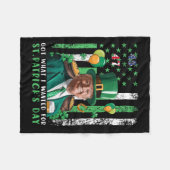 Was ich für St. Patricks Day Funny Trump Gewollt h Fleecedecke (Vorderseite (Horizontal))