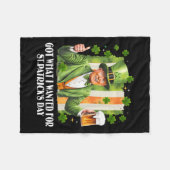 Was ich für St. Patricks Day Funny Trump Gewollt h Fleecedecke (Vorderseite (Horizontal))