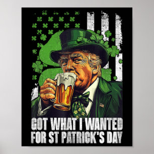 Was ich für St. Patricks Day Funny Trump Gewollt h Poster