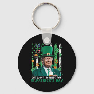 Was ich für St. Patricks Day Funny Trump Gewollt h Schlüsselanhänger