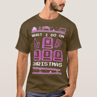 Was ich mache, wenn ich zu Weihnachten Spiele spie T-Shirt