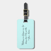 Was ich nicht mag, Jane Austen Zitat Gepäckanhänger (Vorderseite vertikal)