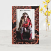 Was ich werde zu humorvoller Begrüßung Karte (Gelbe Blume)