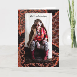 Was ich werde zu humorvoller Begrüßung Karte