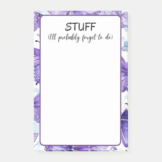 Was ich wohl vergessen werde zu tun post-it klebezettel (Vorderseite)