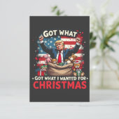 Was ich zu Weihnachten Gewollt habe, got Trump San Dankeskarte (Stehend Vorderseite)