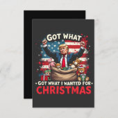 Was ich zu Weihnachten Gewollt habe, got Trump San Dankeskarte (Vorne/Hinten)