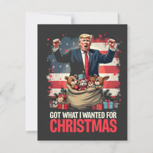 Was ich zu Weihnachten gewollt habe, got Trump San Einladung