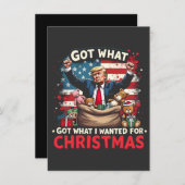Was ich zu Weihnachten Gewollt habe, got Trump San Einladung (Vorne/Hinten)