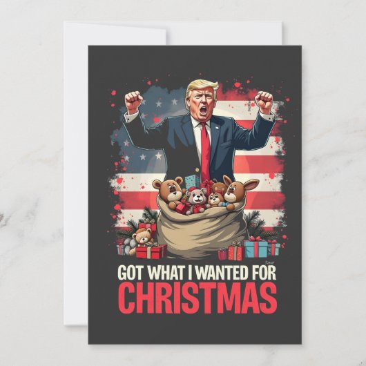 Was ich zu Weihnachten gewollt habe, got Trump San Save The Date (Vorderseite)