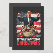 Was ich zu Weihnachten gewollt habe, got Trump San Save The Date (Vorne/Hinten)