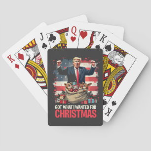 Was ich zu Weihnachten gewollt habe, got Trump San Spielkarten
