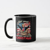 Was ich zu Weihnachten Gewollt habe, got Trump San Tasse (Links)