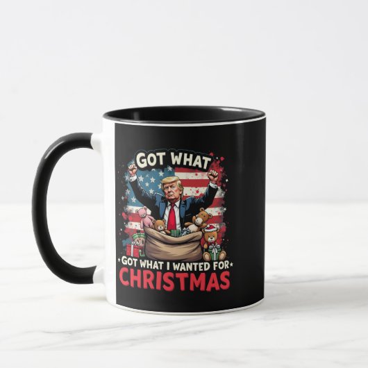 Was ich zu Weihnachten Gewollt habe, got Trump San Tasse (Links)