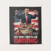 Was ich zu Weihnachten gewollt habe, got Trump San Wandteppich (Vorderseite)