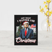 Was ich zu Weihnachten Gewollt habe, Trump 2024 Karte (Gelbe Blume)