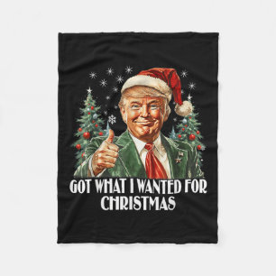 Was ich zu Weihnachten Gewollt habe - Trump-Weihna Fleecedecke