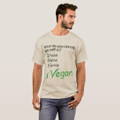 Was identifizieren Sie sich wie? Vegan. T-Shirt (Vorne ganz)