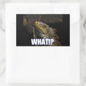 Was? Iguana Rechteckiger Aufkleber (Tasche)