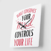 Was Ihr Gedankenangebot positiv beeinflusst Quadratische Wanduhr (Winkel)