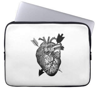 Was Ihrem Herzen Schadet Ist Gut Für Ihre Kunst Laptopschutzhülle