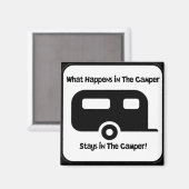 Was im Camper passiert... Magnet (Vorderseite/Rückseite)