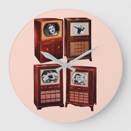 Was im Fernsehen ist Große Wanduhr (Vorderseite)