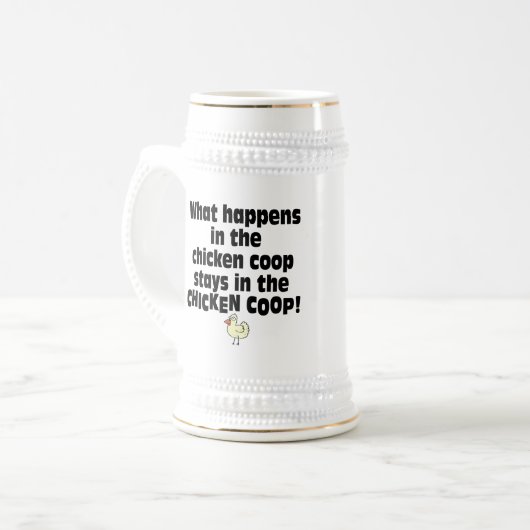 Was im Hühnerstall geschieht Bierglas (Vorderseite Links)