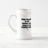 Was im Hühnerstall geschieht Bierglas (Links)