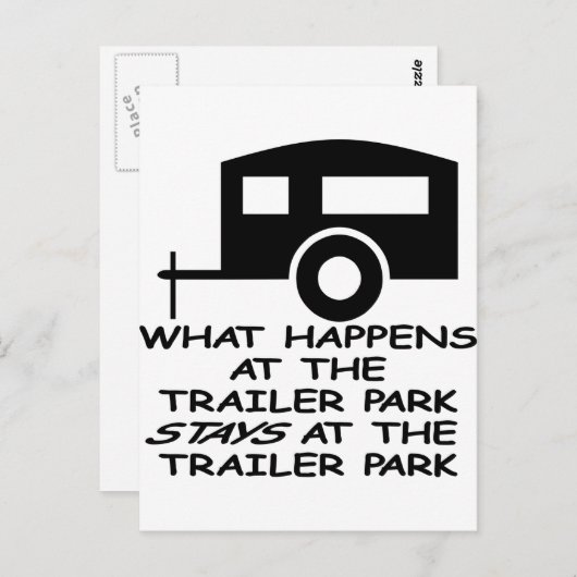 Was im Trailerpark passiert, Bleibe am Postkarte (Vorne/Hinten)