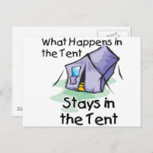 Was im Zelt passiert Postkarte (Vorne/Hinten)