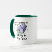 Was im Zelt passiert Tasse (Vorderseite Links)