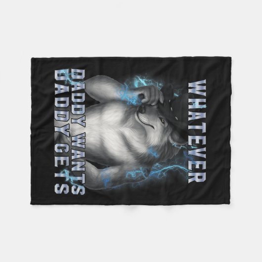 Was immer Daddy Will wird Werewolf Memes Br Fleecedecke (Vorderseite (Horizontal))