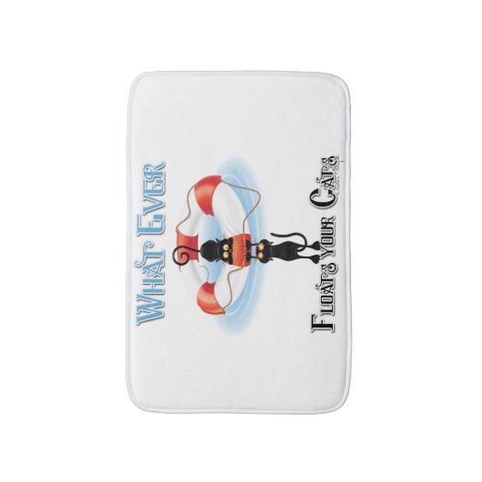 Was immer deine Katzen schwimmt Badematte (Vorderseite Vertikal)