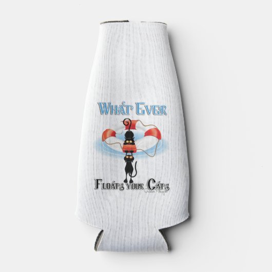 Was immer deine Katzen schwimmt Flaschenkühler (Vorderseite)